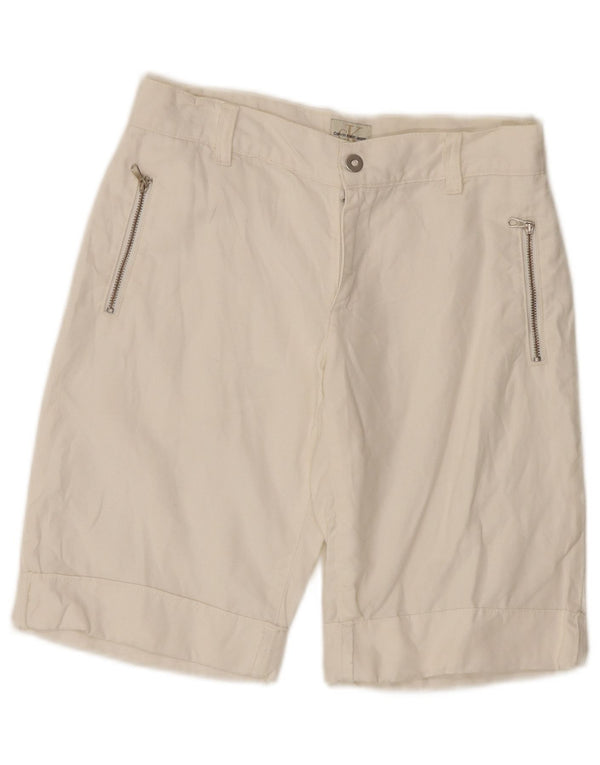 Pantaloncini casual da donna Calvin Klein W24 XS cotone bianco