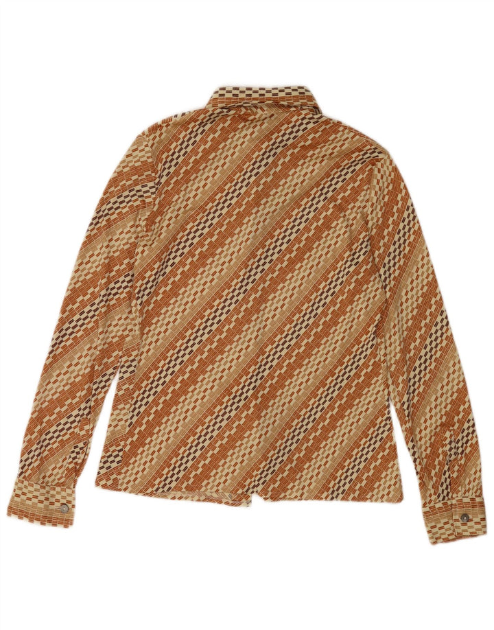 Camicia vintage da donna IT 48 XL a righe marroni