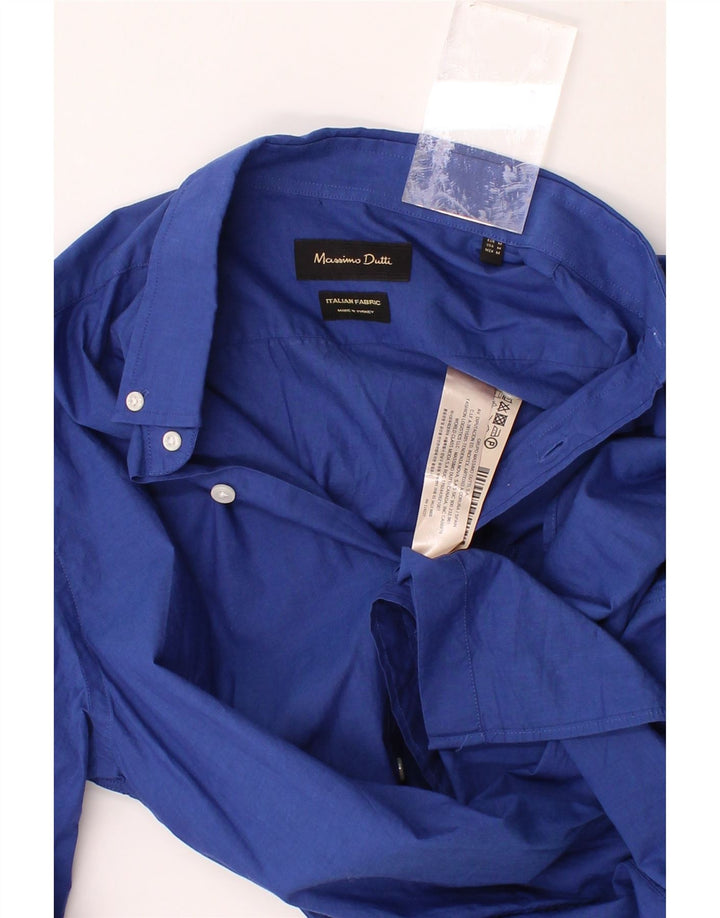 MASSIMO DUTTI Mens Shirt Medium Blue Cotton Vintage Massimo Dutti and Second-Hand Massimo Dutti from Messina Hembry 