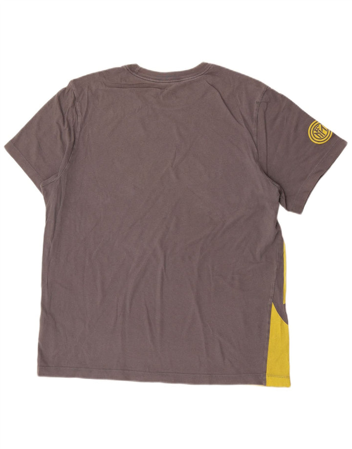 T-shirt grafica da uomo NIKE Top grande in cotone grigio