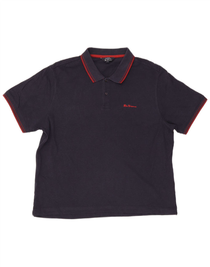 Polo da uomo Ben Sherman XL in cotone blu navy