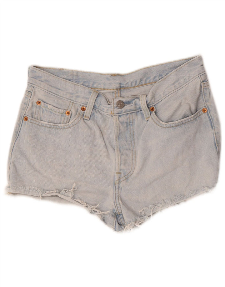 LEVI'S Pantaloncini di jeans 501 da donna W27 piccoli in cotone blu
