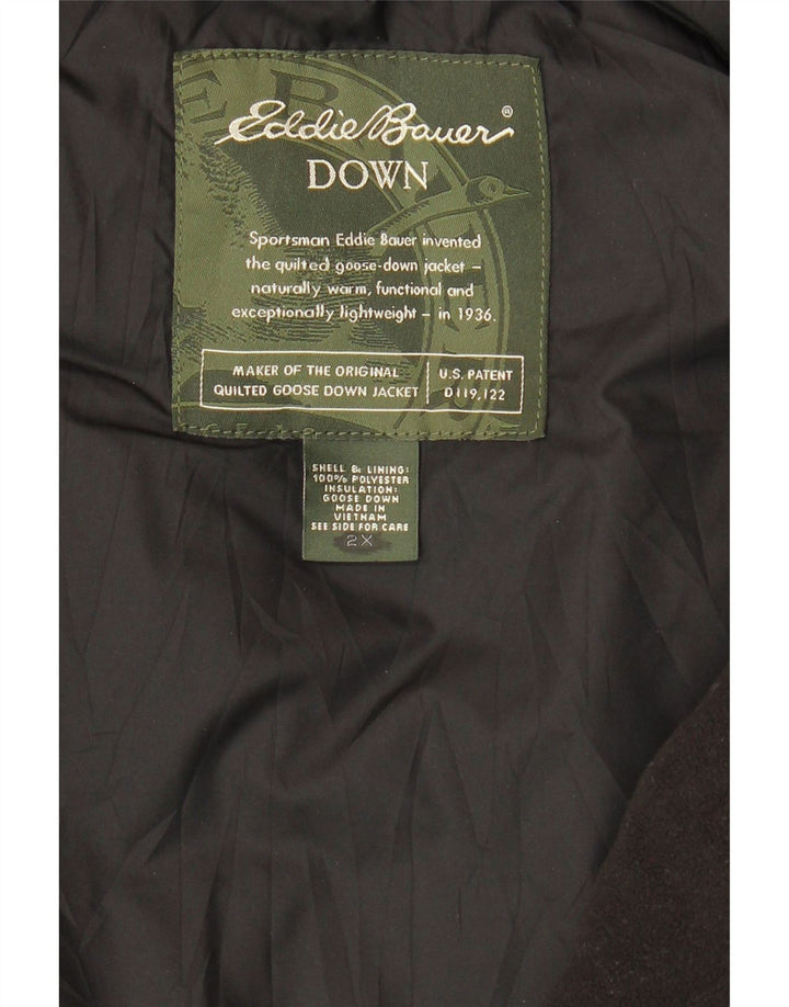 Gilet imbottito da donna EDDIE BAUER UK 20 2XL Poliestere a quadri rosso