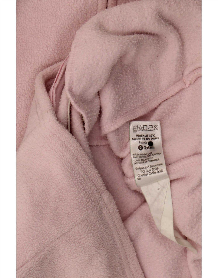 Giacca in pile da donna Marks & Spencer UK 14 grande poliestere rosa