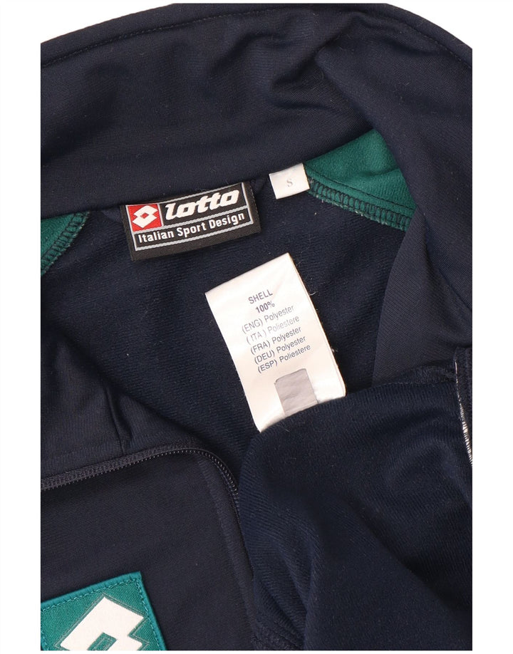Giacca da ginnastica da uomo Lotto piccola in poliestere color block blu navy