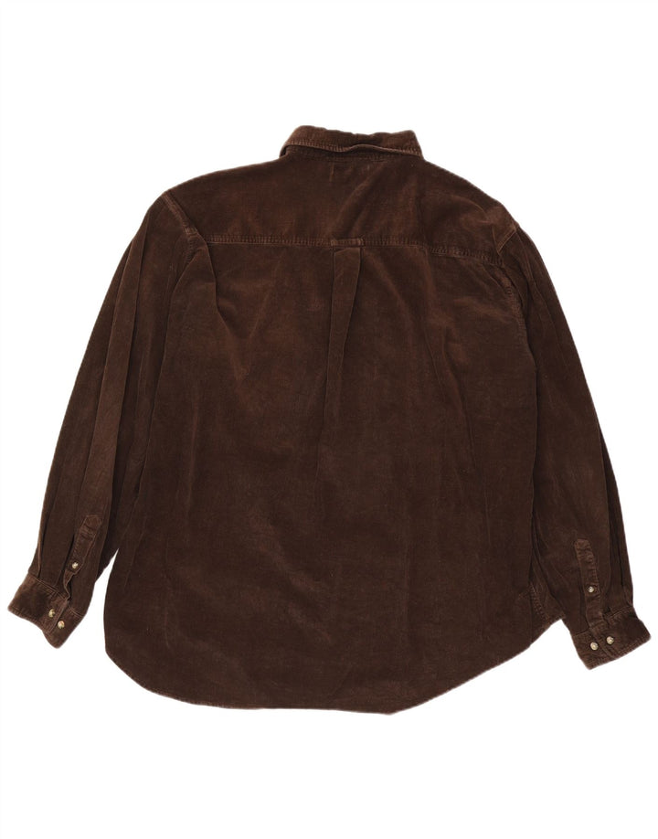 CONTE OF FLORENCE Camicia da uomo in velluto a coste 2XL Cotone marrone