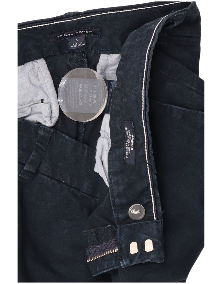 Pantaloni chino da donna Tommy Hilfiger US 6 medi W30 L30 Blu navy