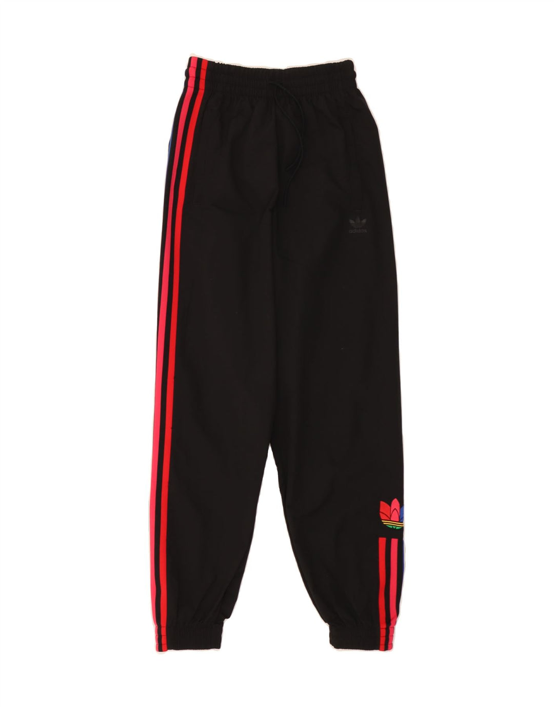 ADIDAS Womens Tracksuit Trousers Joggers UK 2 2XS  Black Polyester Vintage Adidas and Second-Hand Adidas from Messina Hembry 