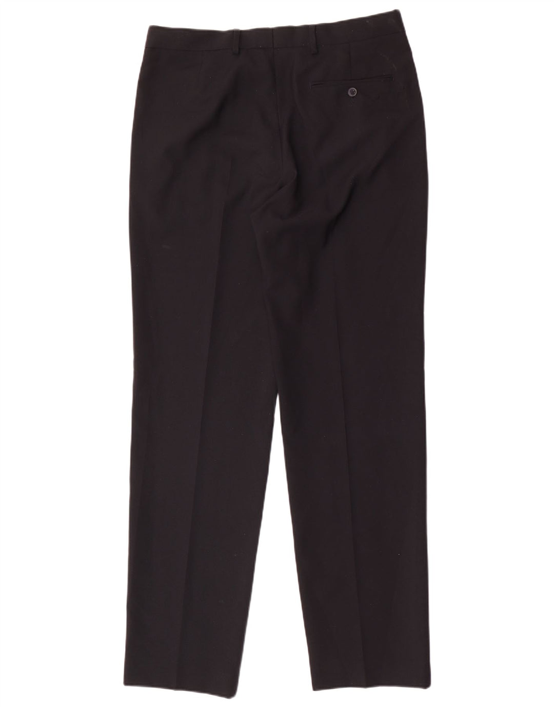 Pantaloni da abito vestibilità regolare Marks & Spencer da uomo W34 L33 poliestere blu navy