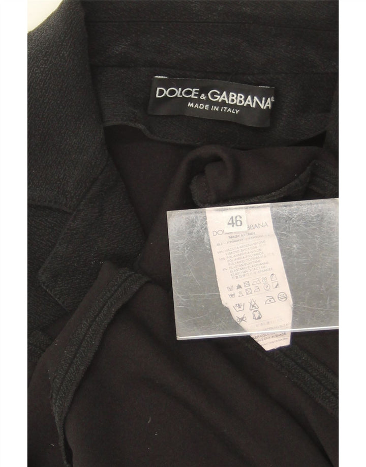Giacca Blazer a 5 Bottoni da Donna Dolce & Gabbana IT 46 Large Nera in Viscosa