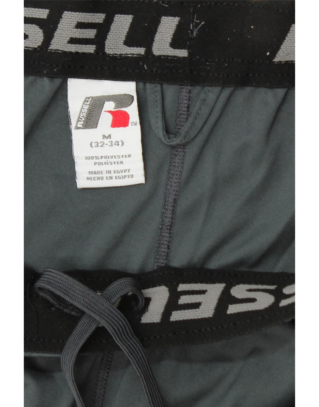 RUSSELL ATHLETIC Mens Sport Shorts UK 32/34 Medium  Grey Colourblock Vintage Russell Athletic and Second-Hand Russell Athletic from Messina Hembry 