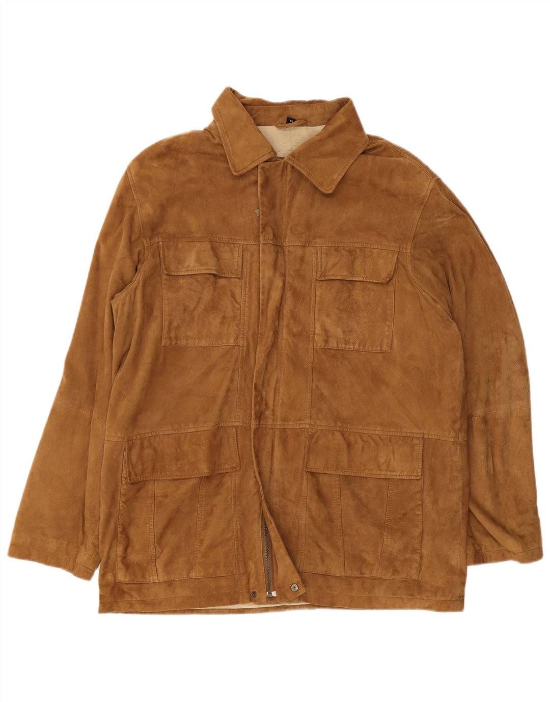 Giacca in pelle scamosciata da uomo Camel Active UK 42 XL in pelle marrone