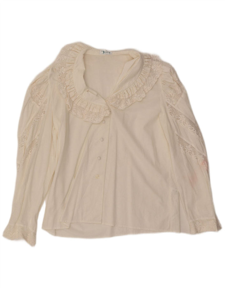 Camicetta camicia oversize da donna Perry Landhaus EU 40 cotone bianco medio