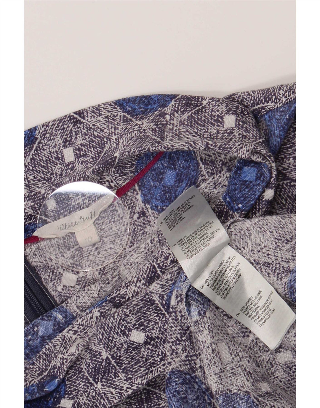 Camicetta da donna White Stuff Top UK 10 Piccolo lino floreale blu