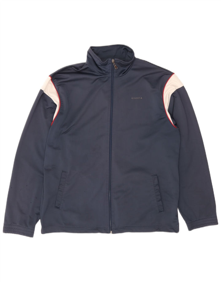 Giacca da tuta da uomo Diadora UK 40 Medium Navy Blue Colourblock