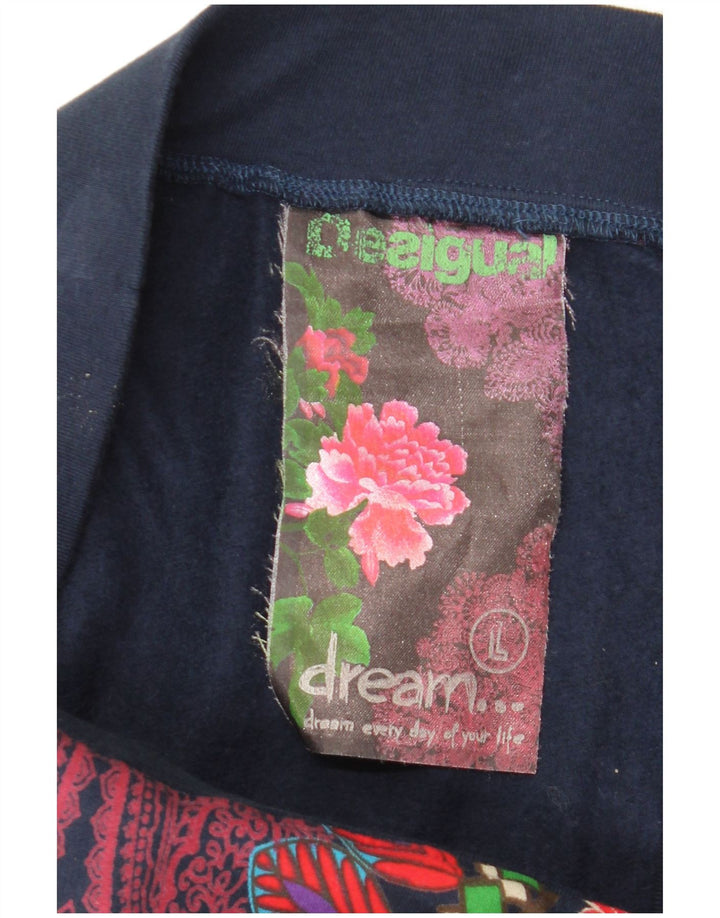 Desigual Minigonna grafica da donna grande W32 in cotone geometrico multicolore