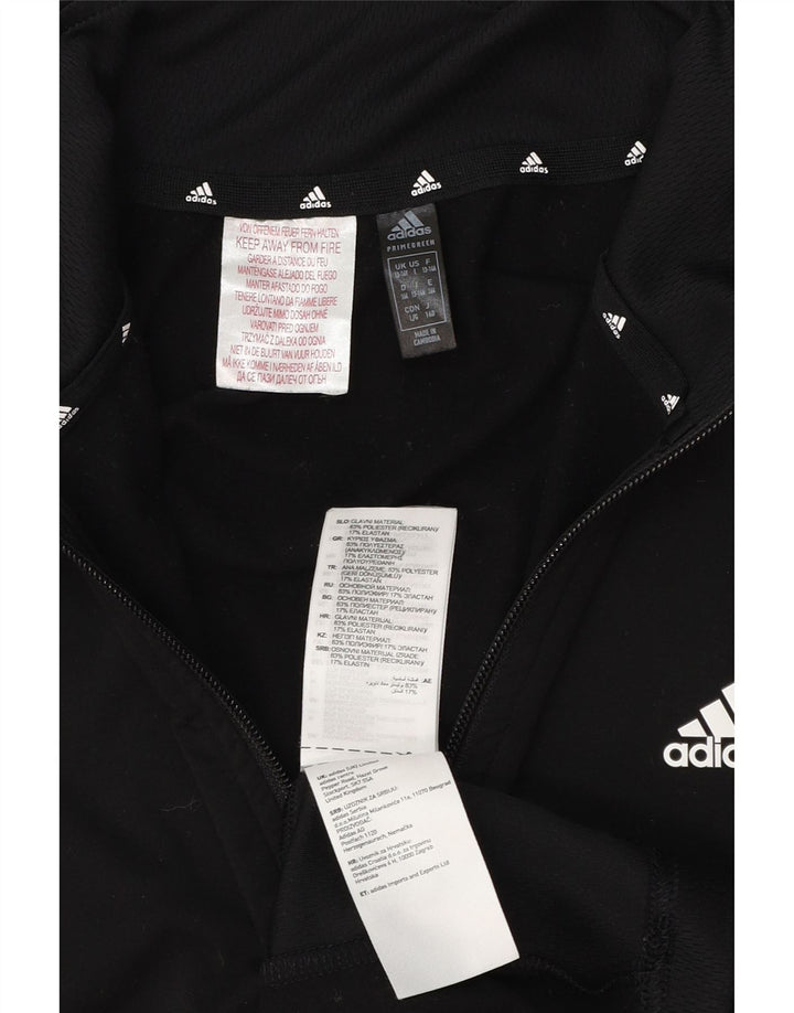 Top della tuta da ginnastica Adidas Aeroready Zip Neck Pullover da ragazzo 13-14 anni Nera