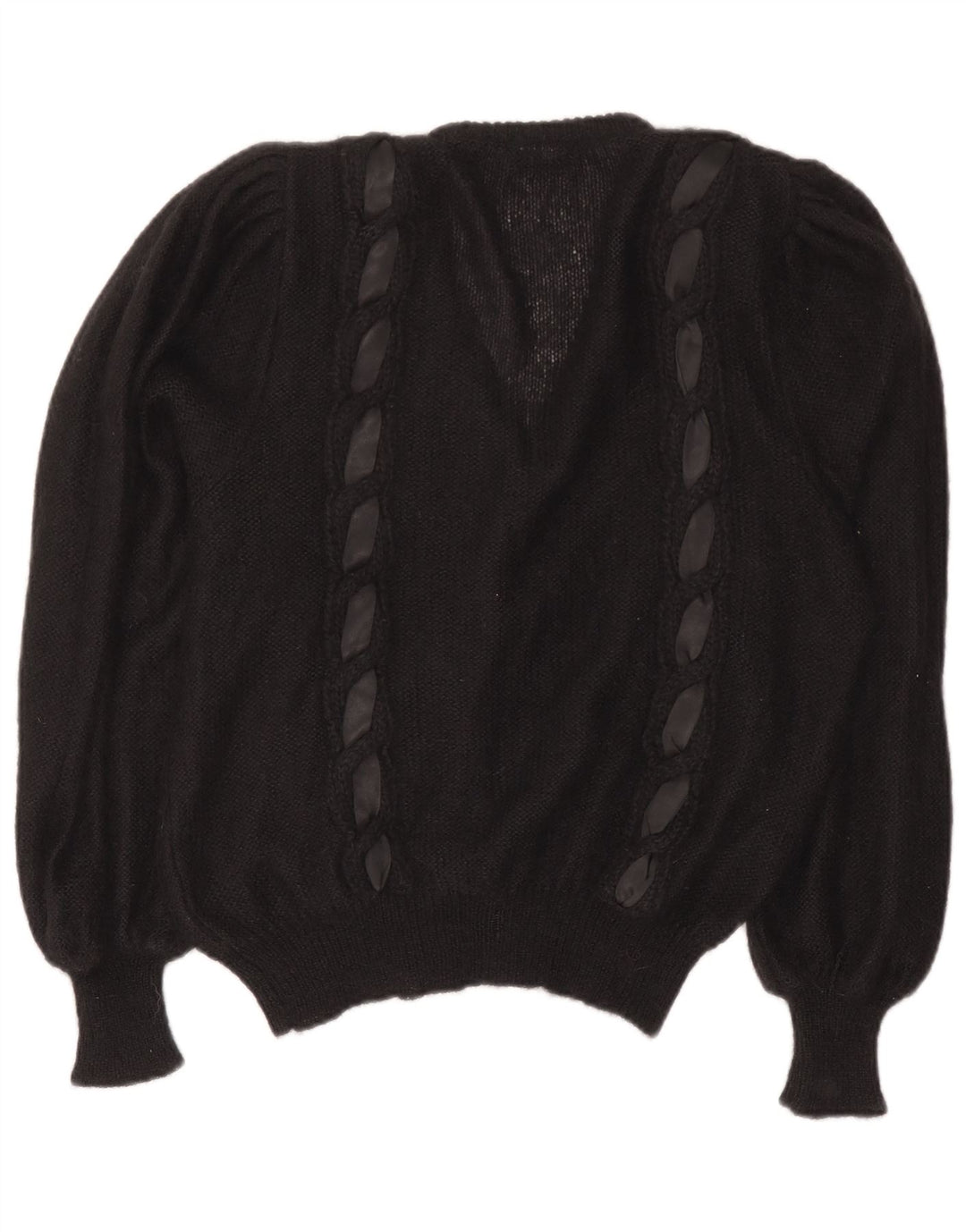 Maglione cardigan da donna vintage EU 40 Mohair nero medio