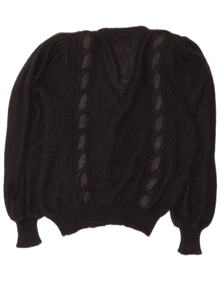 Maglione cardigan da donna vintage EU 40 Mohair nero medio