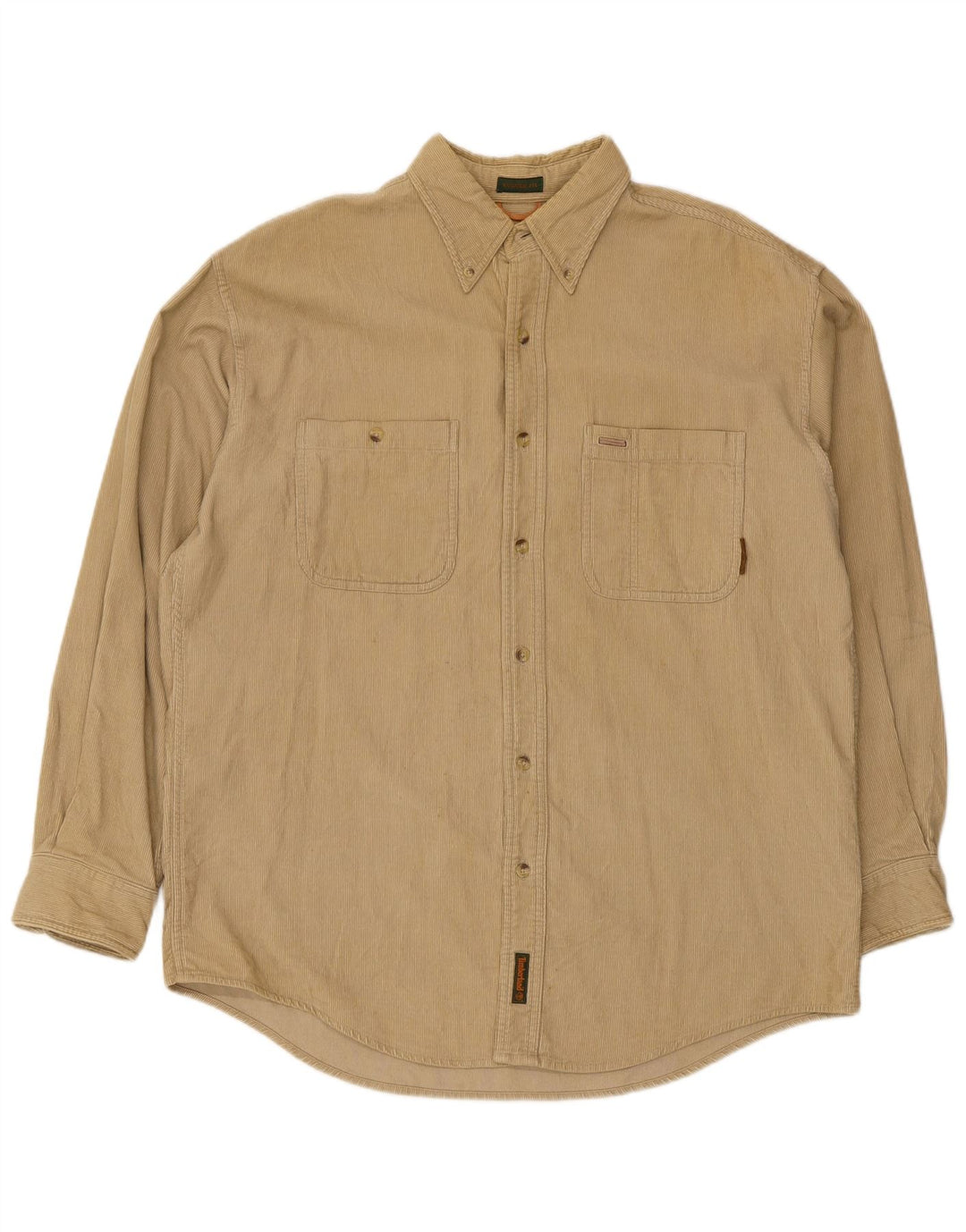 Camicia in velluto a coste da uomo Timberland in cotone beige medio