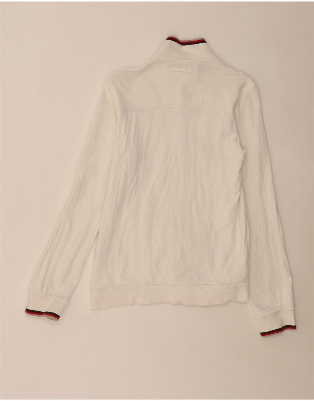 ADIDAS Mens Tracksuit Top Jacket Small White Cotton
