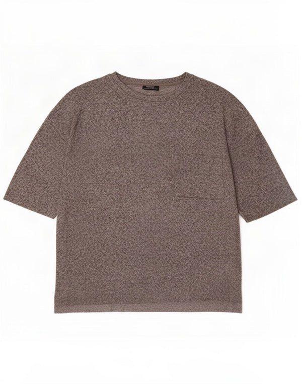 T-shirt oversize Zara Trafaluc da donna UK 14 Grigio medio chiazzato