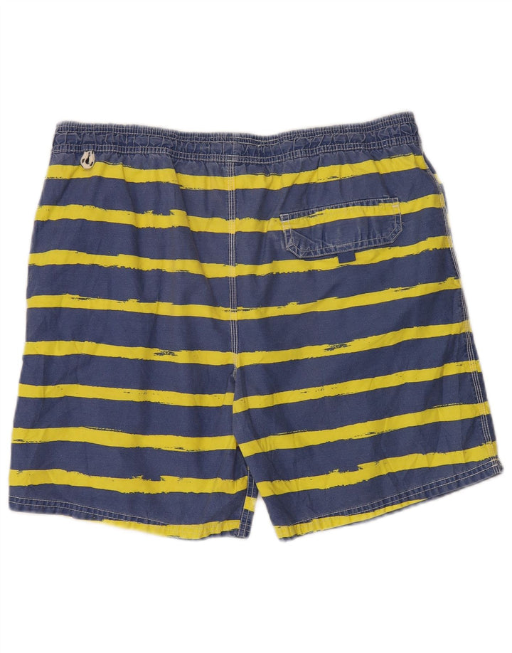 BODEN Pantaloncini da bagno da uomo grandi a righe blu