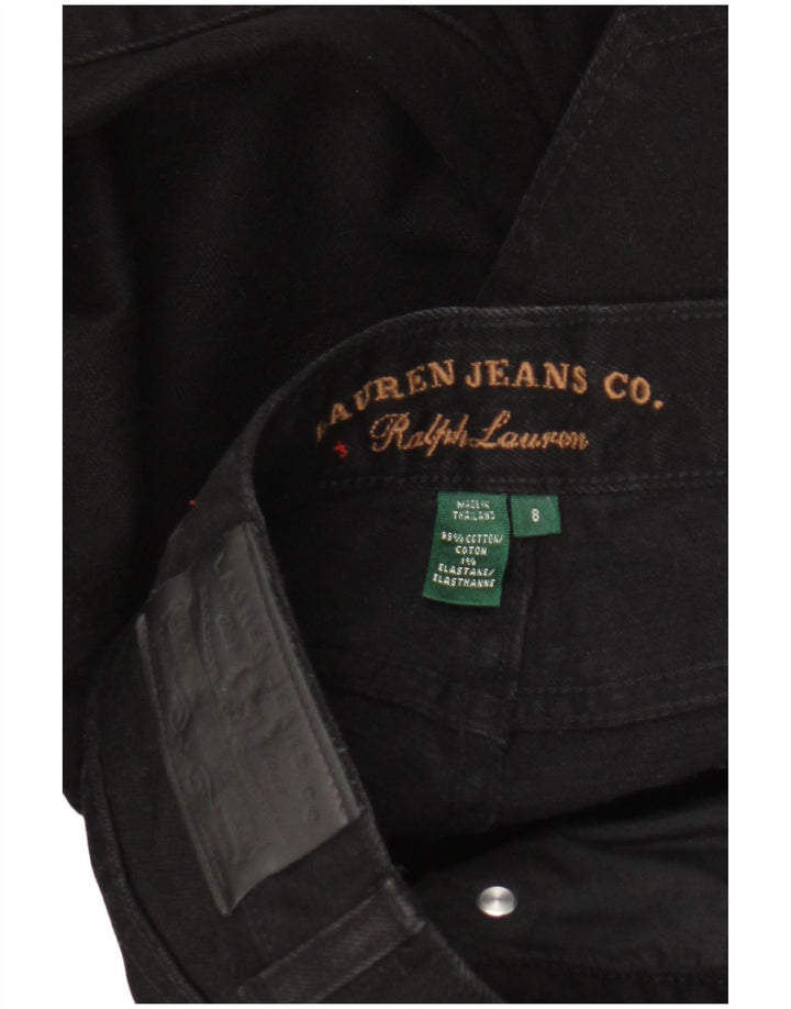 Jeans dritti da donna Ralph Lauren US 8 medi W30 L30 cotone nero classico