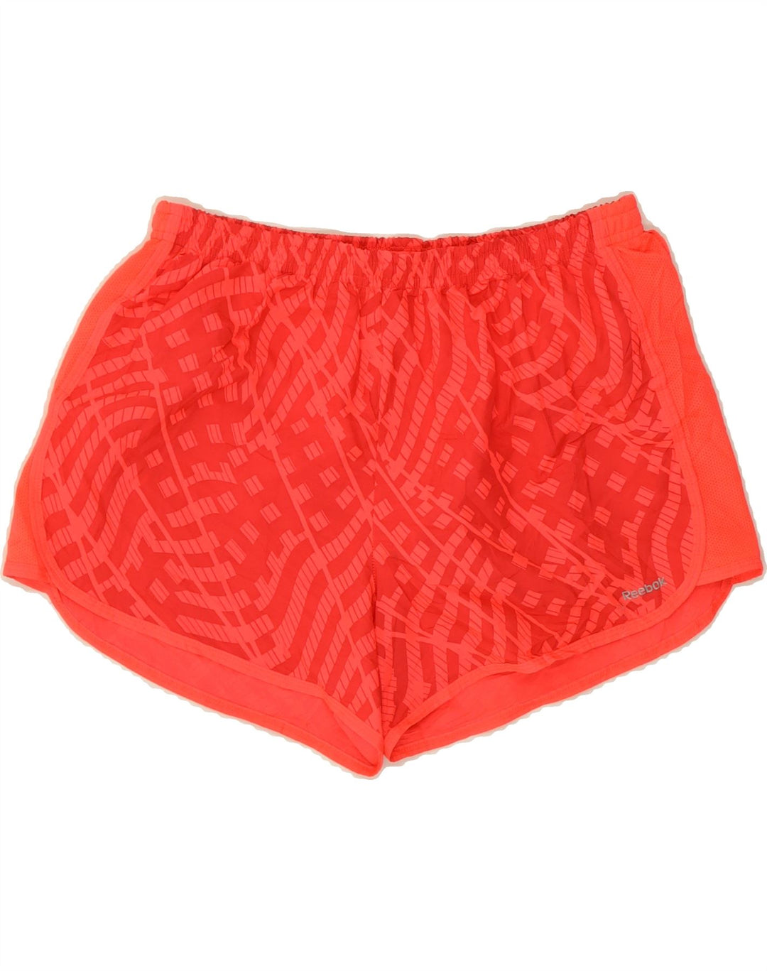 REEBOK Womens Sport Shorts UK 12 Medium Red Striped Polyester Vintage Reebok and Second-Hand Reebok from Messina Hembry 