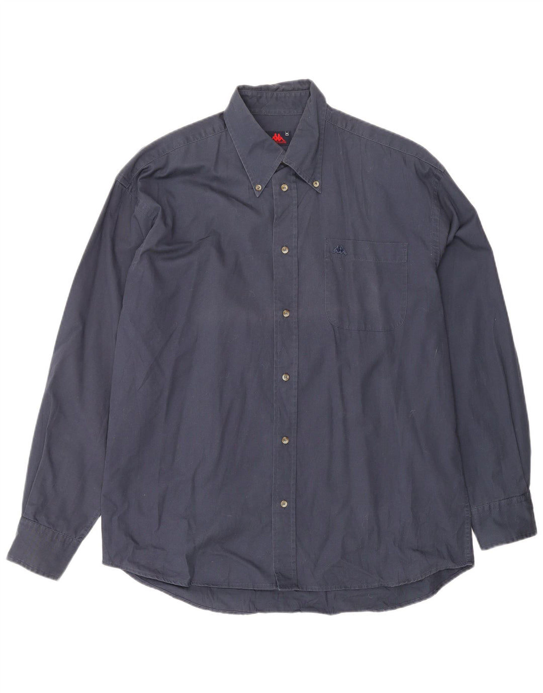 Camicia Kappa Uomo Media Cotone Blu Navy