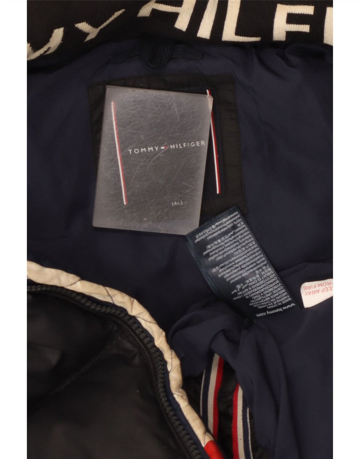 Giacca imbottita con cappuccio Tommy Hilfiger per ragazzi 13-14 anni in poliestere nero