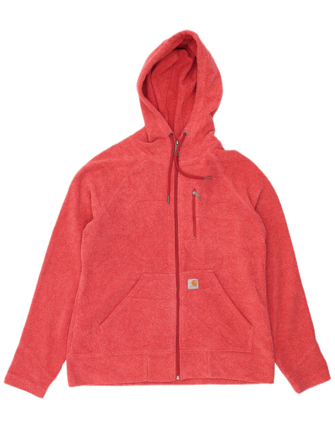 Maglione con cappuccio e zip da donna Carhartt US 8/10 Poliestere screziato rosso medio