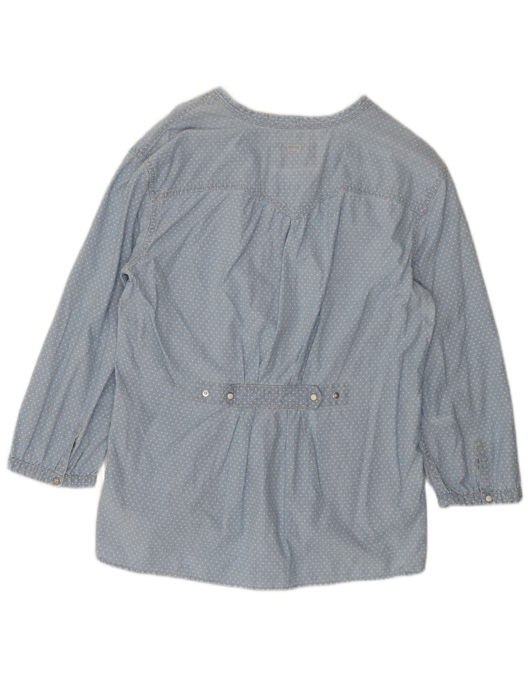 Camicetta da donna con maniche a 3/4 Levi's UK 16 grande cotone maculato blu