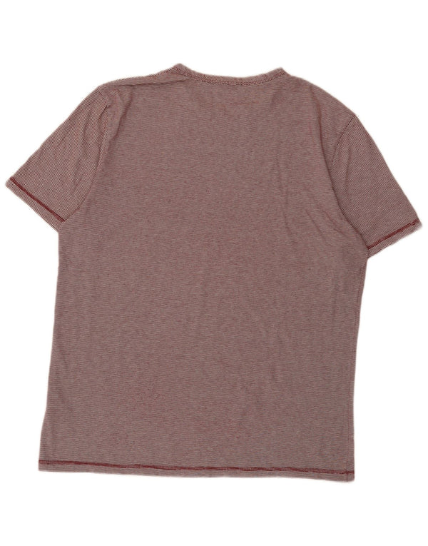 Timberland T-shirt da uomo vestibilità regolare Top grande cotone gessato bordeaux