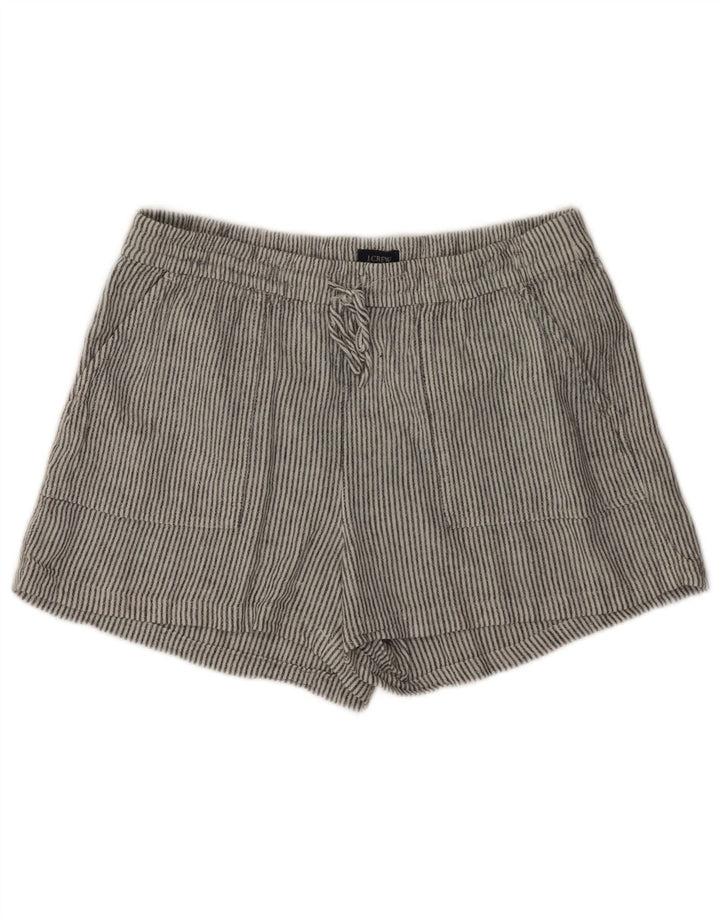 Pantaloncini chino da donna J. Crew piccoli W30 lino gessato grigio