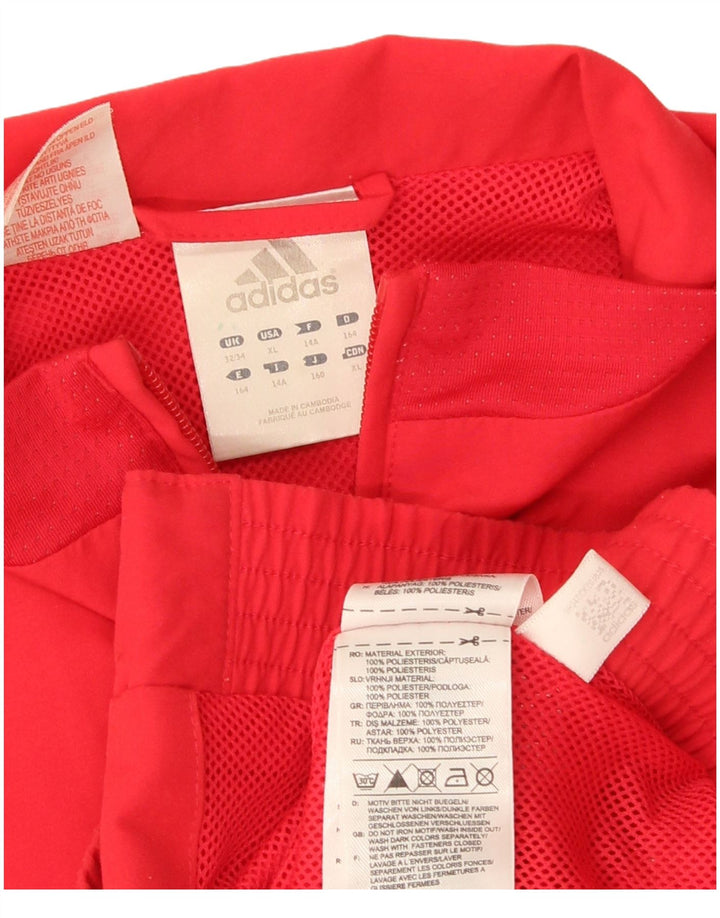 Giacca Top Tuta Adidas Bambina 13-14 Anni Poliestere Rosso