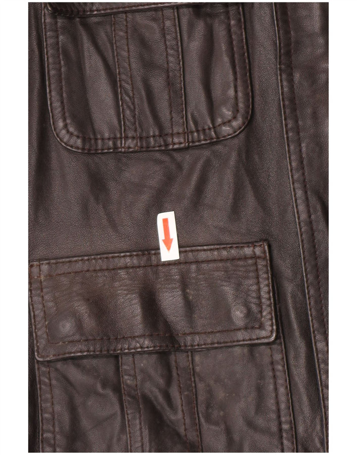 SPADA. 6.6.44 Giubbotto Bomber da Uomo in Pelle IT 52 Large in Pelle Marrone