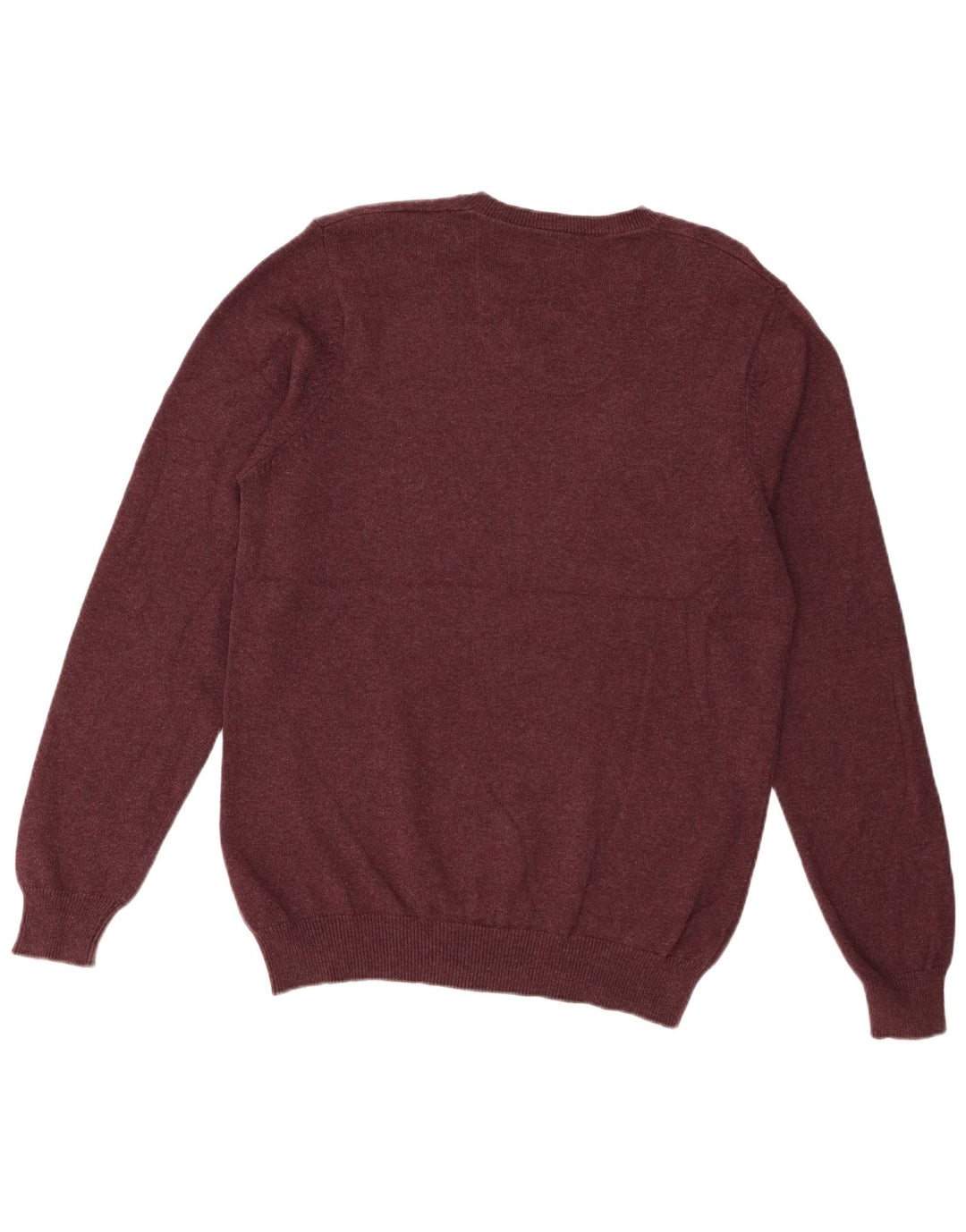 Maglione da uomo Marks & Spencer vestibilità regolare con scollo a V bordeaux medio