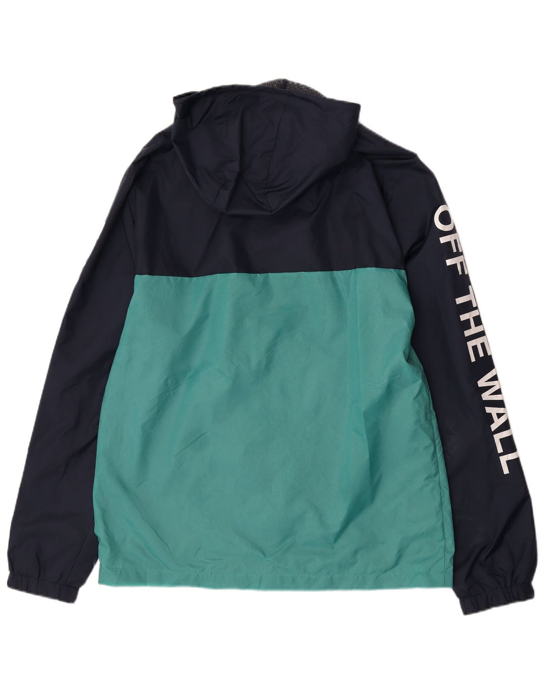 Giacca antipioggia grafica da uomo Vans UK 40 Large in nylon color block blu navy