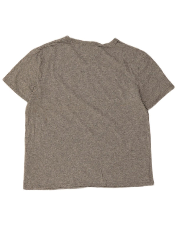 T-shirt grafica da donna Tommy Hilfiger Top UK 14 Cotone chiazzato grigio medio
