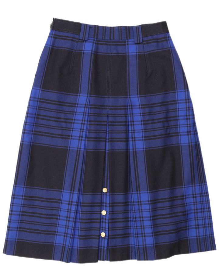 Gonna a trapezio da donna Jobis EU 40 Media W30 Lana vergine a quadri blu navy