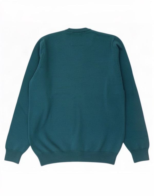Maglione maglione con scollo a V da uomo Marks & Spencer grande cotone blu