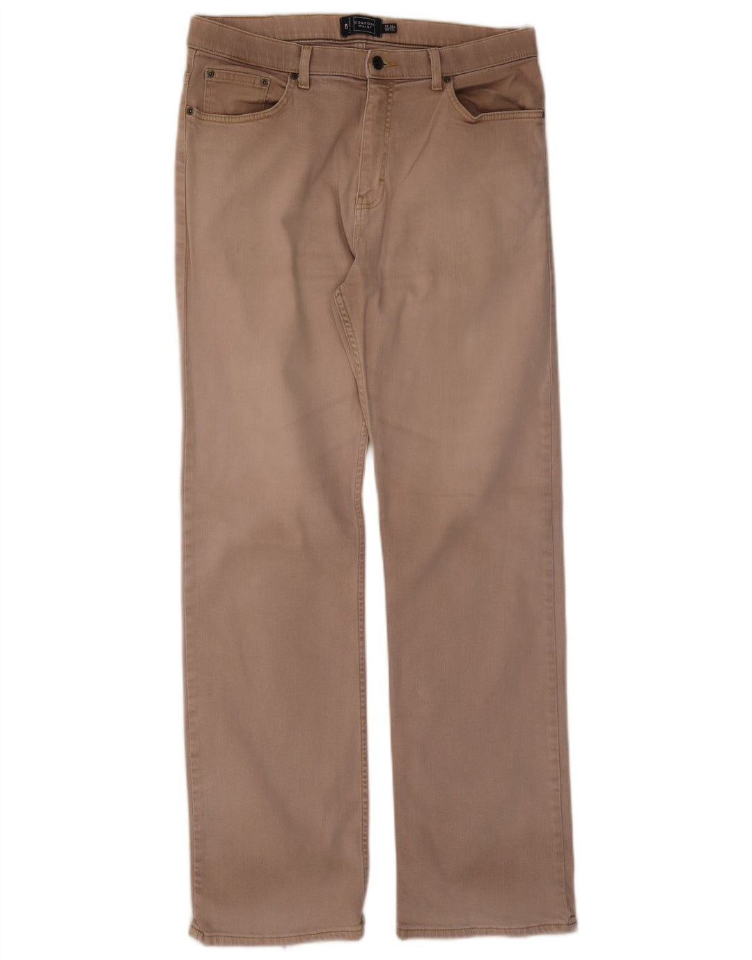 Jeans dritti da uomo Marks & Spencer blu Harbour W36 L33 cotone beige