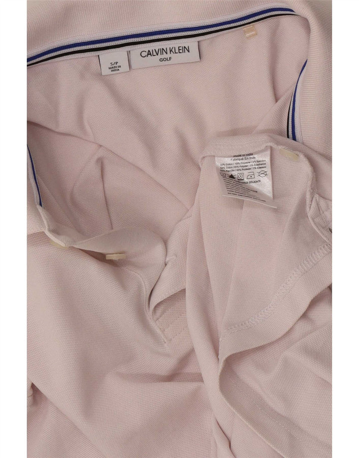 Polo da uomo Calvin Klein piccola in cotone rosa