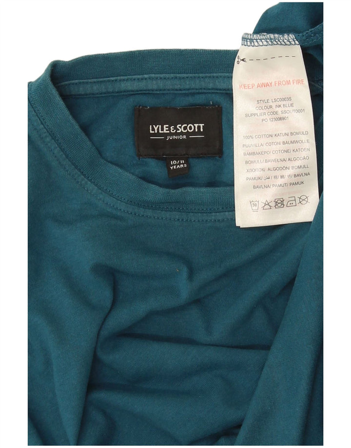 Maglietta Lyle & Scott per ragazzi 10-11 anni in cotone blu