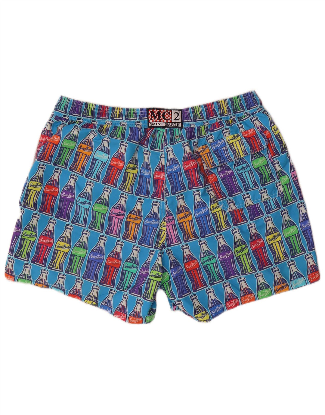 Pantaloncini da bagno da uomo modello astratto MC2 SAINT BARTH 2XL nylon blu