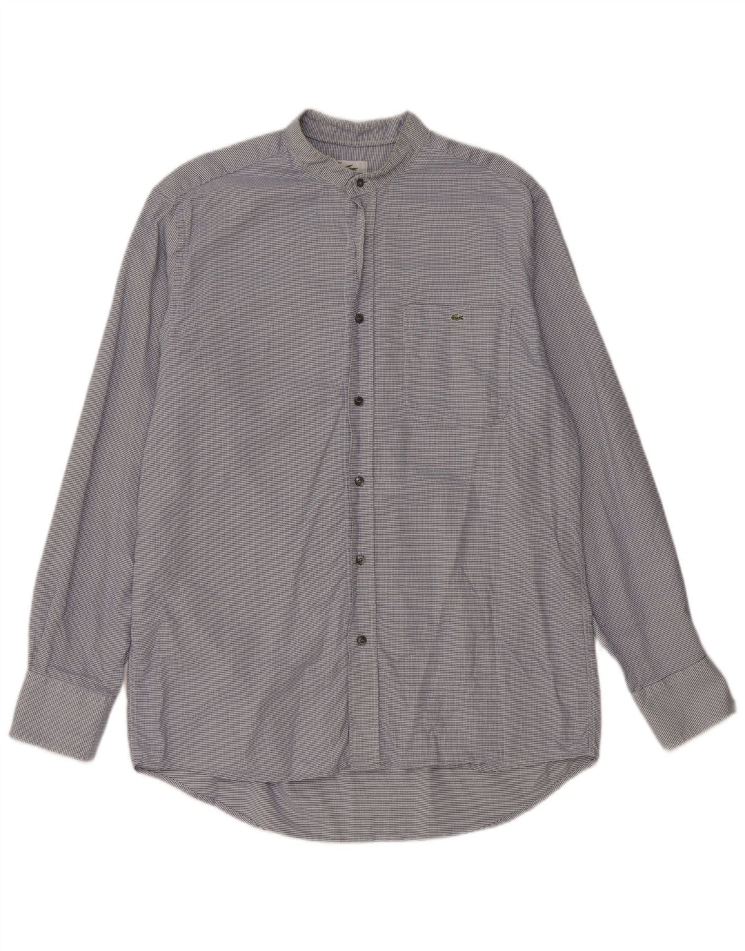 Camicia a quadri Lacoste da uomo taglia 40 cotone pied de poule blu medio classico