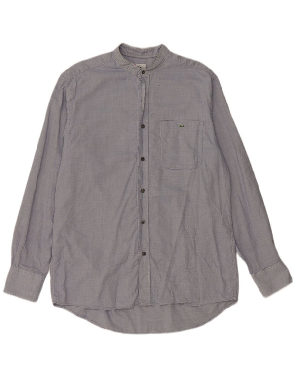 Camicia a quadri Lacoste da uomo taglia 40 cotone pied de poule blu medio classico