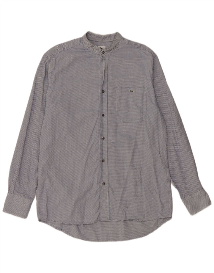 Camicia a quadri Lacoste da uomo taglia 40 cotone pied de poule blu medio classico