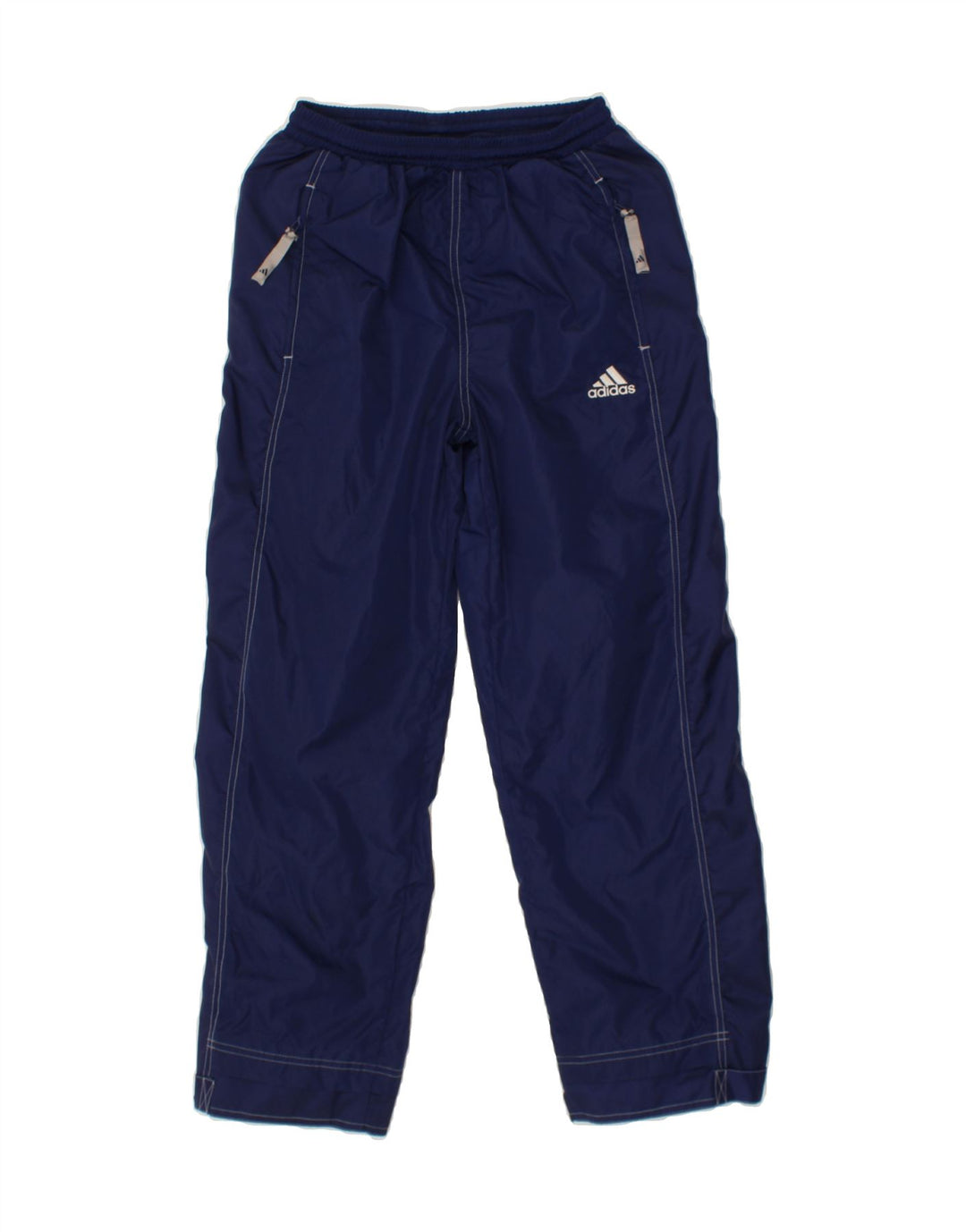 ADIDAS Boys Tracksuit Trousers 11-12 Years Navy Blue Polyamide Vintage Adidas and Second-Hand Adidas from Messina Hembry 